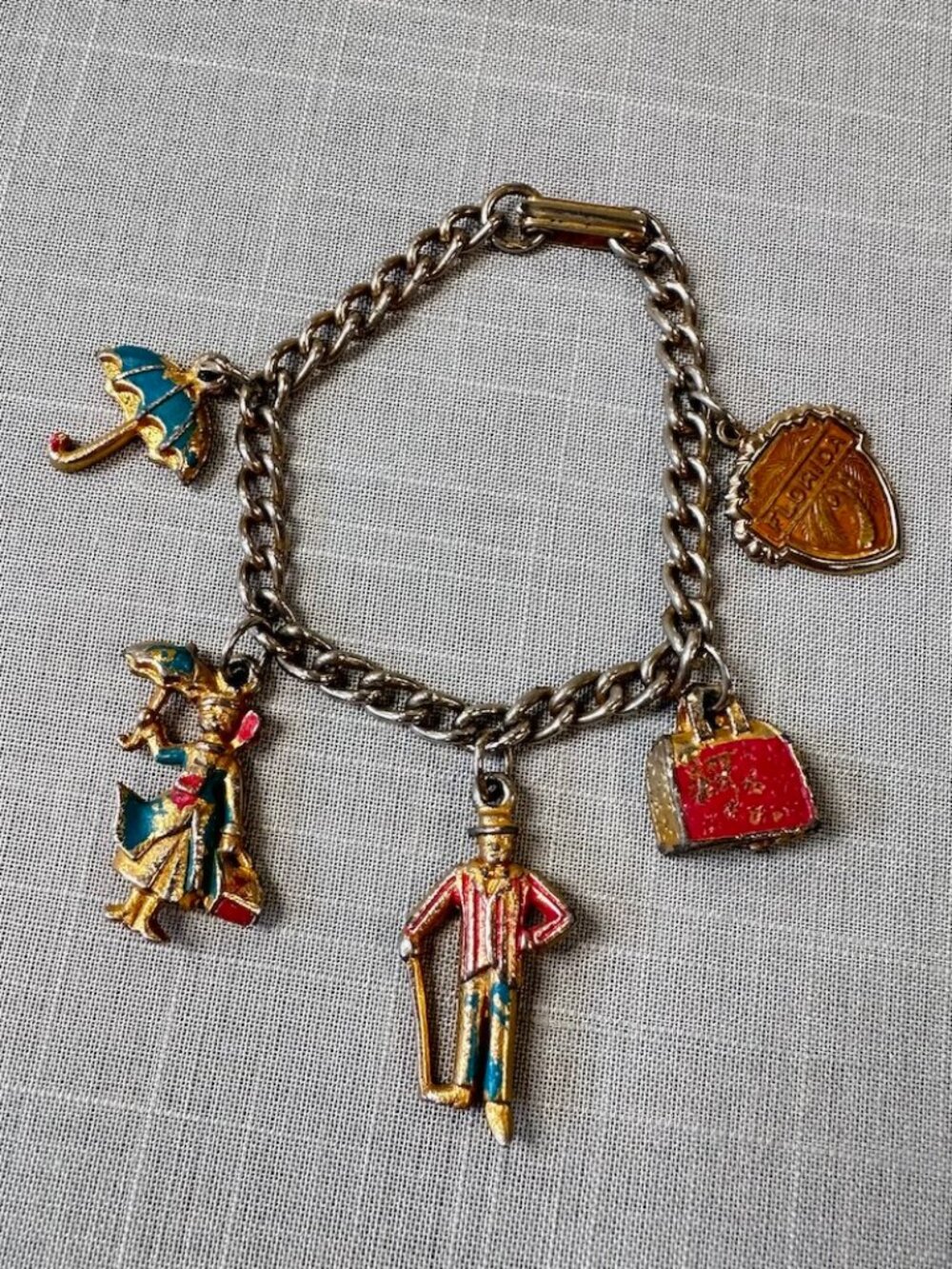 Vintage 1960s Mary Poppins Charm Bracelet